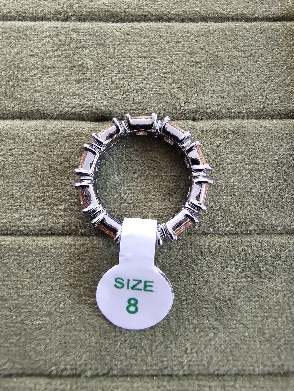 Rhodium Plated Ring Size 8